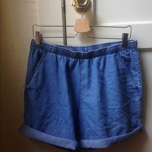 Cozy Denim Summer Mom Shorts Pockets